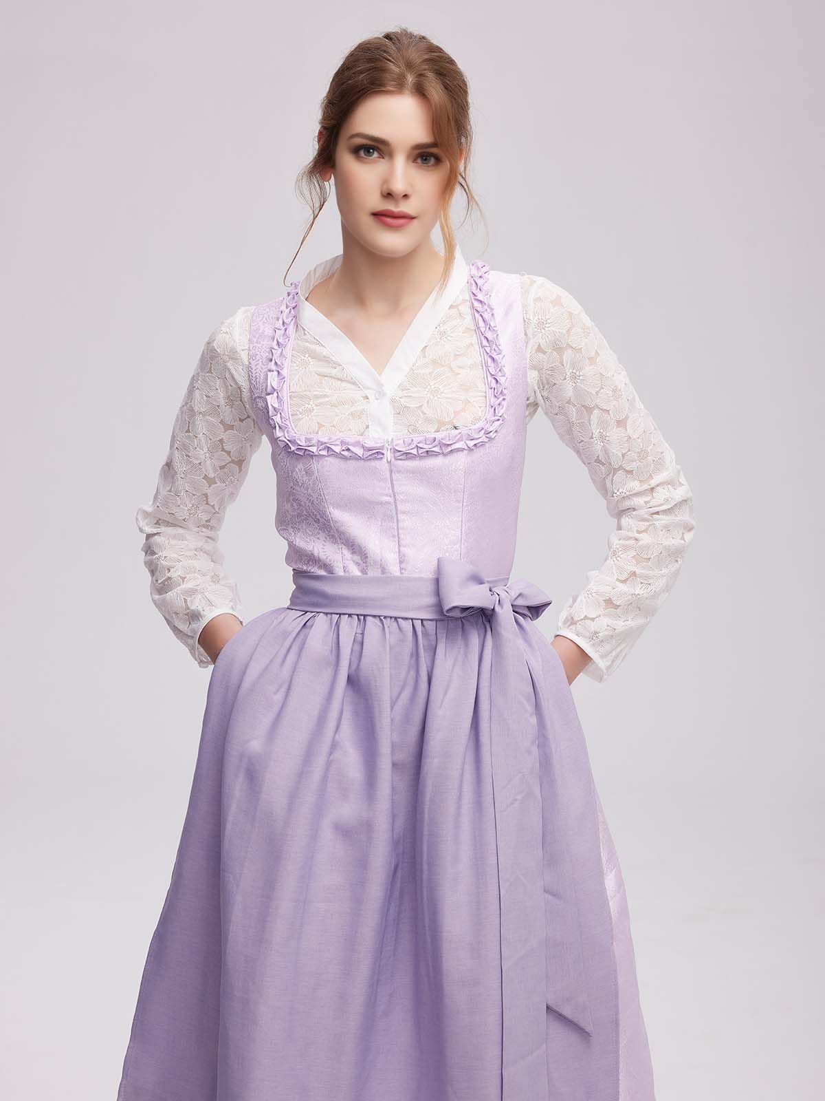 Dirndl Grau Blau in eleganter Ausführung
